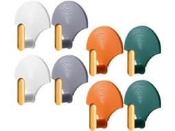 Magiclulu Conjunto De 8-ganchos Adesivos Decorativos Para Parede, Sem Furos, Em Abs Resistente, Ideais Para Chapéus
