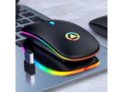 Rato Sem Fio LAXISCREED (mudo, Recarregável, Bluetooth, Luz Led)