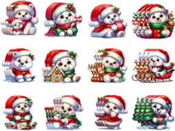 Enfeites De Natal De Madeira Em Formato De Urso | Decorações Para Árvore De Natal, Casa E Hall De Entrada.