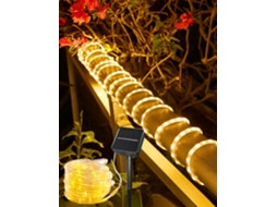 Luzes solares externas AQUAFORGE, cordão de LED com 100 Leds, decorativas para jardim