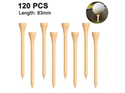Lurelia Acessório Golfe Conjunto De Tacos De Golfe De Bambu, 120 Peças, Cor Madeira, 83 Mm