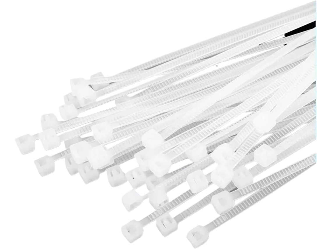 100 abraçadeiras de nylon autotravantes para gerenciamento de cabos, 3 x 150 mm