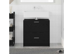 Vidaxl Armário De Banheiro Carvalho Preto 59 X 37 X 59 Cm