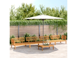 Vidaxl 5 Pcs Conjunto De Móveis De Paletes P/ Jardim Acácia Maciça