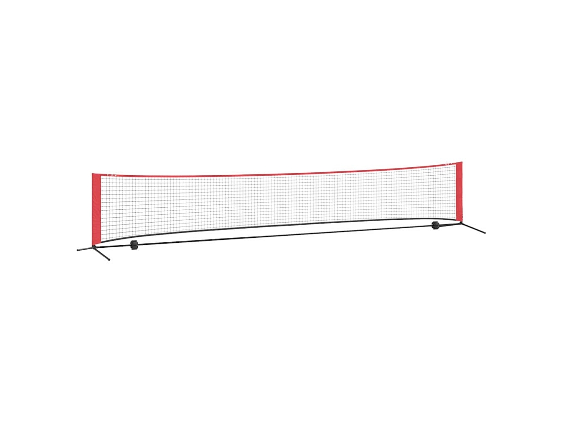 Conjunto 1 Rede De Tênis Vidaxl Vermelho Poliéster (494,5 X 90 X 87 Cm)