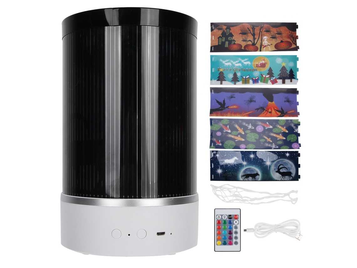 Led Projetor Luz de Noite Carregável Usb Branco Presente Natal