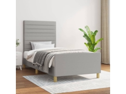 Vidaxl Estrutura De Cama Sem Colchão 80x200 Cm Tecido Cinzento-claro