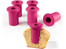 Conjunto de 6/12 cortadores de silicone para biscoitos e cupcakes, perfeitos para cortar muffins e cupcakes.