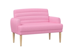 Vidaxl Sofá De Dois Lugares Com Botão Acolchoado Rosa 116 X 67 X 80 Cm