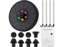 Bomba De Fonte Solar 3w Com Luz Led Para Bebedouro De Pássaros, Aquário E Jardim, Preta, Pacote Com 1 Unidade, Compatível Com Sp13d