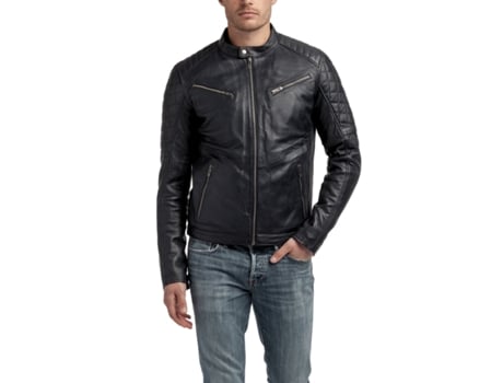 Casaco De Homem Chyston Flash Piloto Pele Preto (xl)