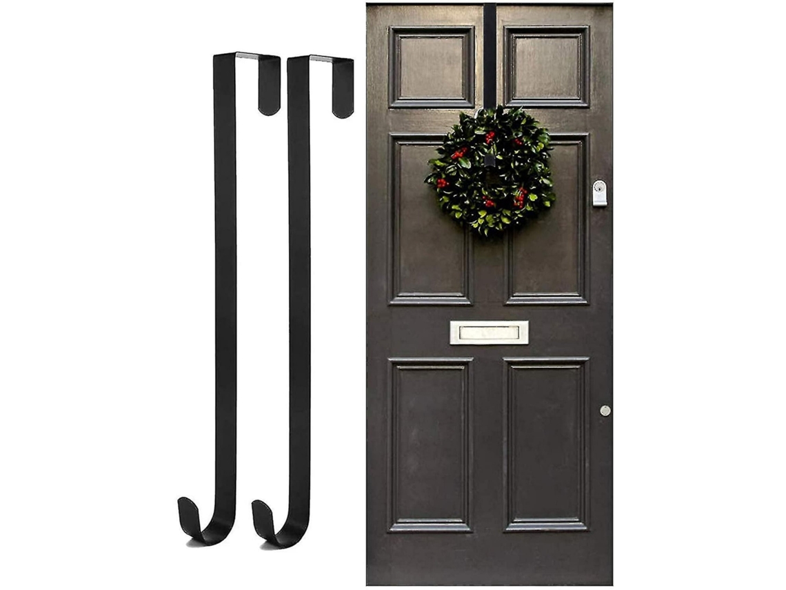 Gancho de Porta para Guirlanda Natal, 2 Peças, Suporte de Metal para Guirlanda, Gancho para Guirlanda Porta de Entrada BRILVIBERA