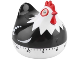 Timer De Cocina Digital Gallina Cute Forma Mecánico Alarma Recuérdame Mini Reloj Cuenta Regresiva Pp 6.5cm Negro