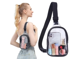 Bolsa Transparente Unisex com Correia Ajustável, para Estádios | S/MARCA
