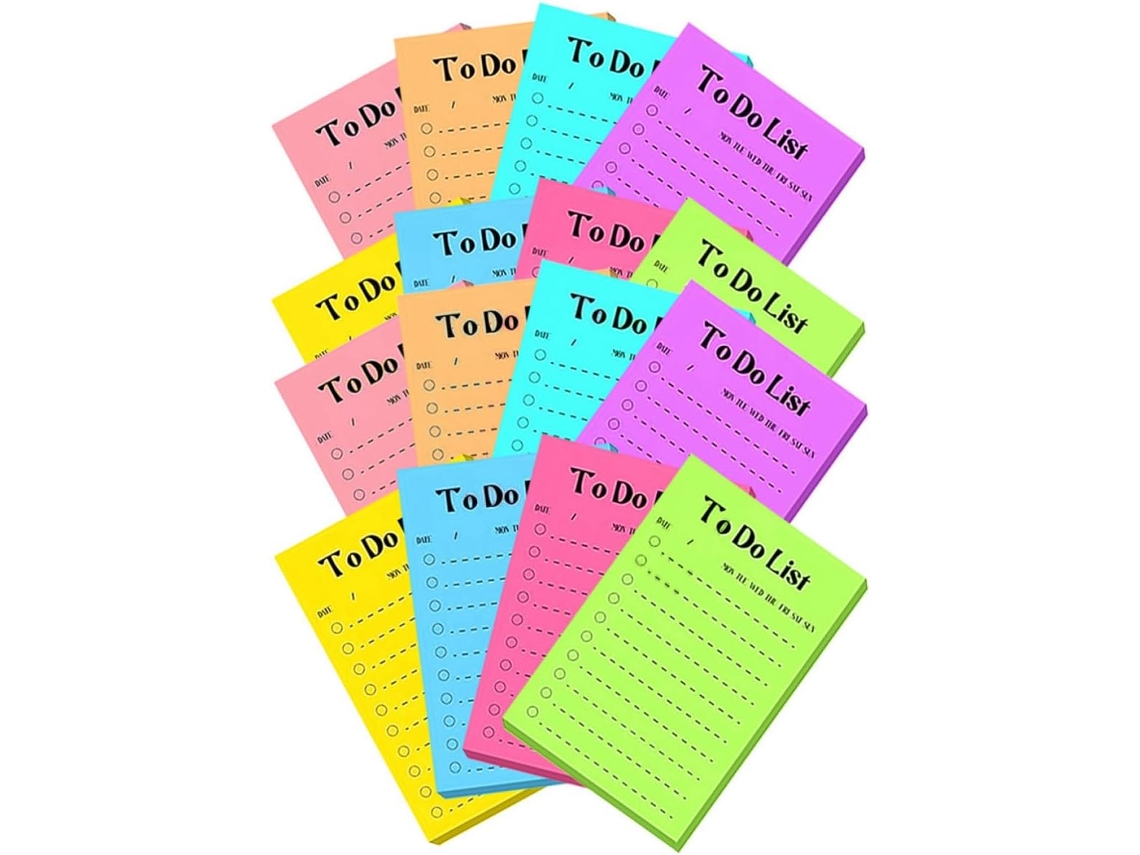 Autocolantes De Notas Fluorescentes, Memo, Papel, 16 Livres, 50 Folhas Por Livre, Portáteis, Adesivos