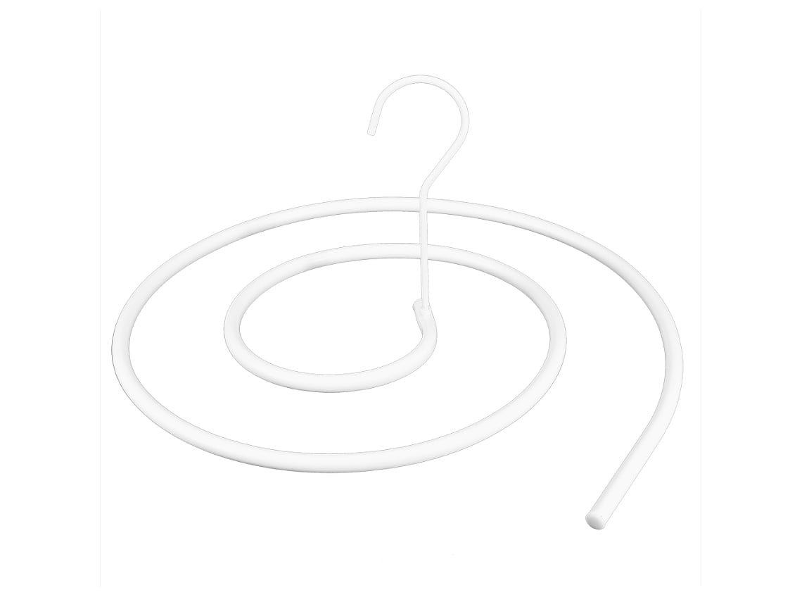 Cabide giratório em espiral para secar roupas em casa.