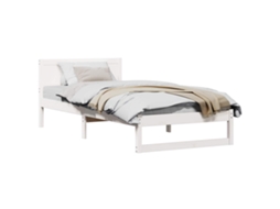 Estrutura da Cama Branco 75x190 cm Madeira de Pinheiro Sólida MAISON EXCLUSIVE