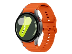 Bracelete para Samsung Galaxy Watch 6 20mm XIAOMOYU com ondulada silicone e laranja