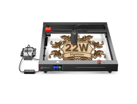 Gravador a Laser ALGOLASER Delta 22W com Bomba de Ar Velocidade de Gravação 500Mm/S 440X415Mm