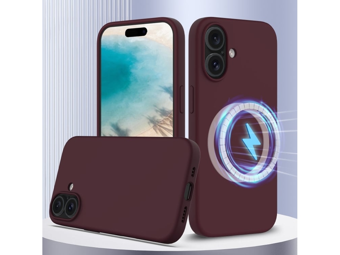 Capa De Silicone Com Magsafe Para Iphone 16 - À Prova De Choque E Resistente A Quedas