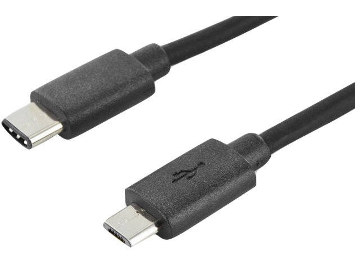 Cabo USB DIGITUS USB C/Micro-USB B 1.8 m Macho/Macho Preto