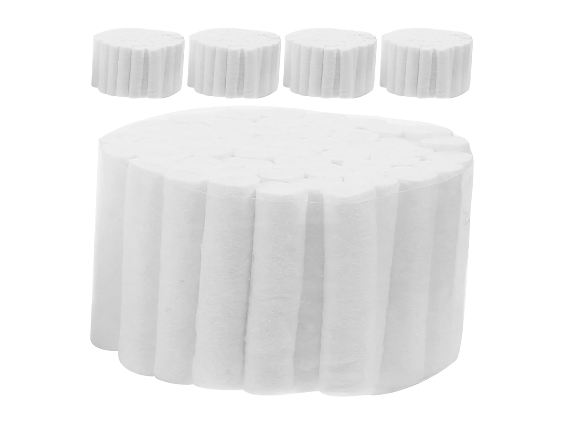 Conjunto De 5 Discos De Algodão Branco Para Higiene Bucal, Alta Absorção E Flexíveis.