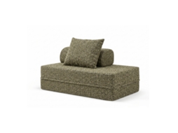 Sofá Modular 2 Lugares Convertível Tweed Verde Oliva SKOFFA