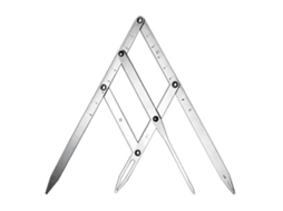 Regla De Cejas Con 3 Puntos Posicionables, Brazo Flexible Y Plegable, Herramienta De Medida De Acero Inoxidable Para Maquillaje Y Tatuaje