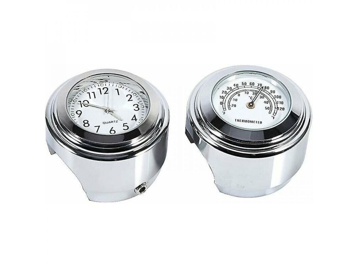 2026-reloj Para Manillar De Moto 7/8 Polegadas Impermeável Termômetro Digital Alumínio Resistente A Impactos