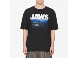 Rockinstone Jaws Movie Deep Blue Sea Black Adult T-shirt Size:l