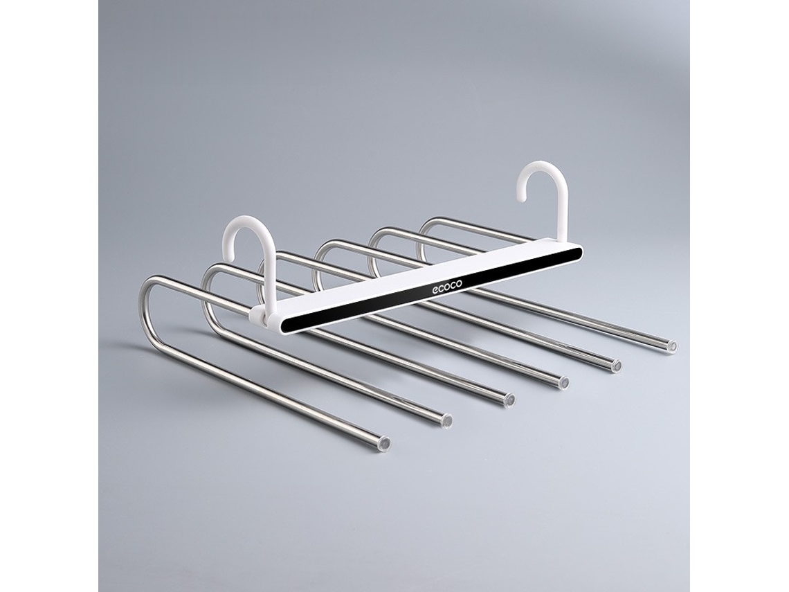 Cabide dobrável preto para calças, organizador de guarda-roupa multicamadas, economiza espaço, 32 x 29 x 13 cm Lyx