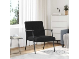 Vidaxl Poltrona Preto Tecido