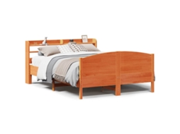 Cama Sem Colchão 120x200 cm Madeira Pinho Maciça Castanho mel MAISON EXCLUSIVE