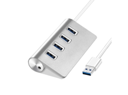 Estação De Ancoragem Bestvite Usb 3.0 Hub 4 Portas Otg C De Alta Velocidade Prata