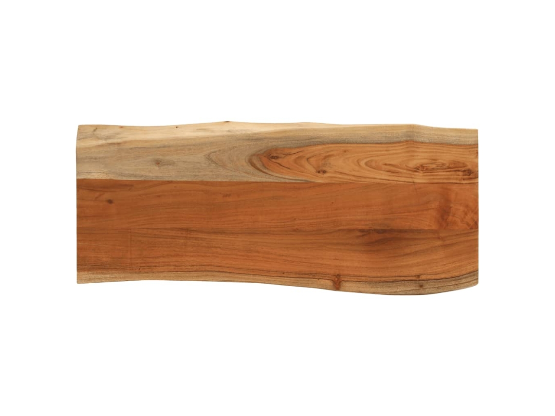 Vidaxl Tampo De Mesa Retangular Borda Viva 100x40x3,8 Cm Acácia Maciça