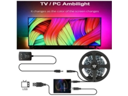 Retroiluminação, Ambilight, 30 Leds/m, 4m, Multicolorida, Interior, Elétrica BRILVIBERA