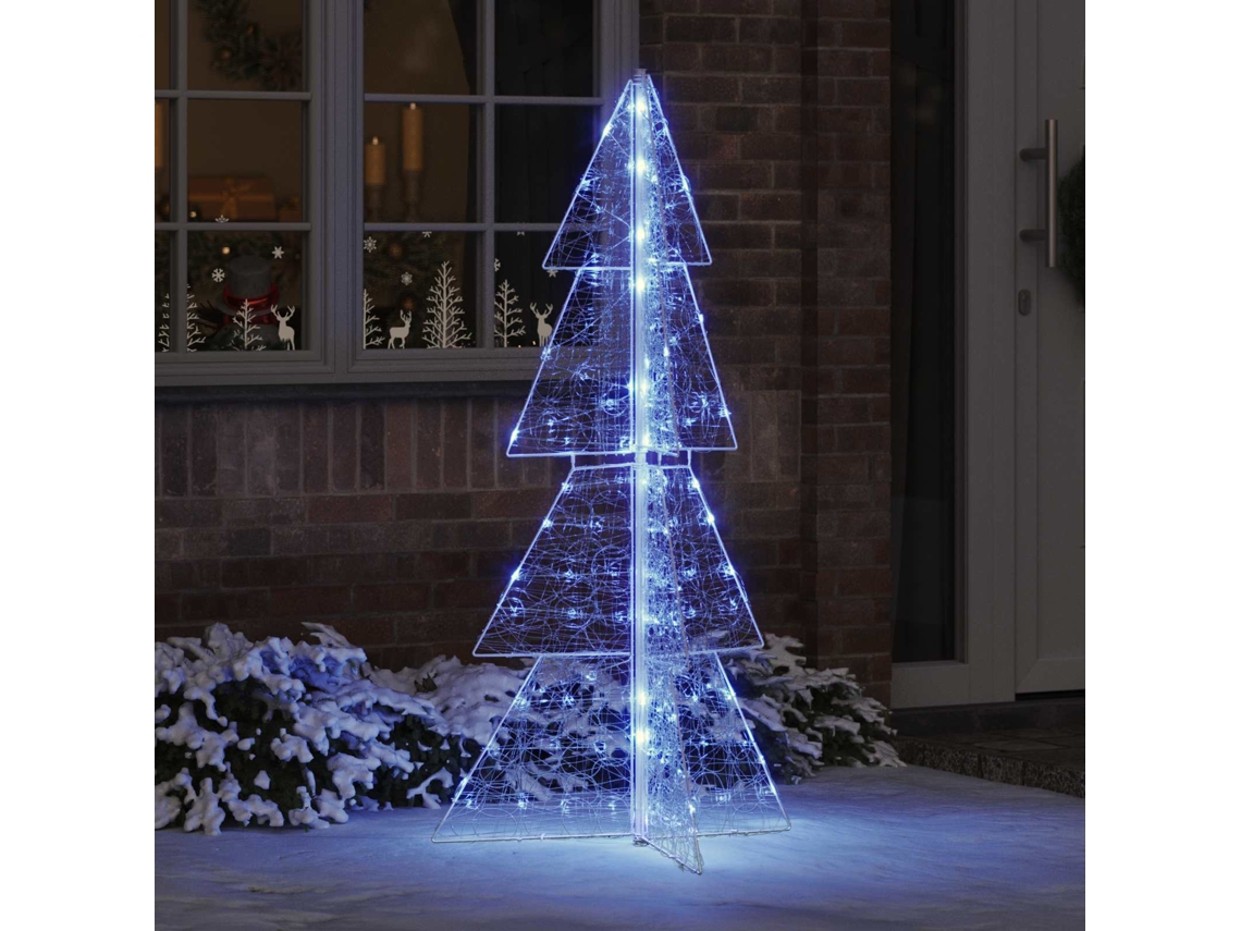 Vidaxl Árvore De Natal 160 Led Azul 150 Cm Acrílo