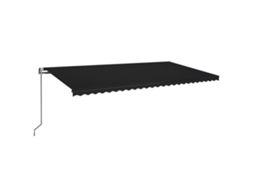 Toldo automático com LED e sensor de vento VIDAXL antracite (600x350 cm)