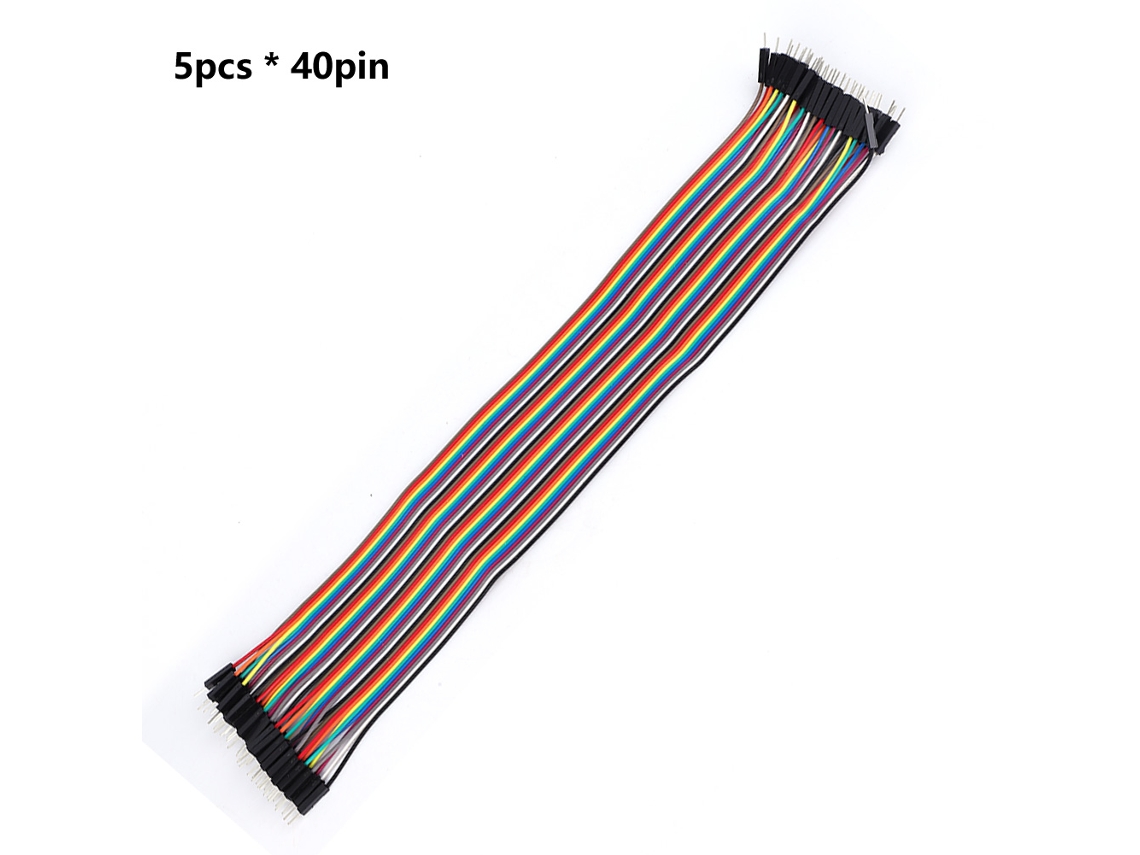 Cabo Jumper Para Breadboard Pcb 5pcs Com 40 Pinos Coloridos, 10/20/30cm