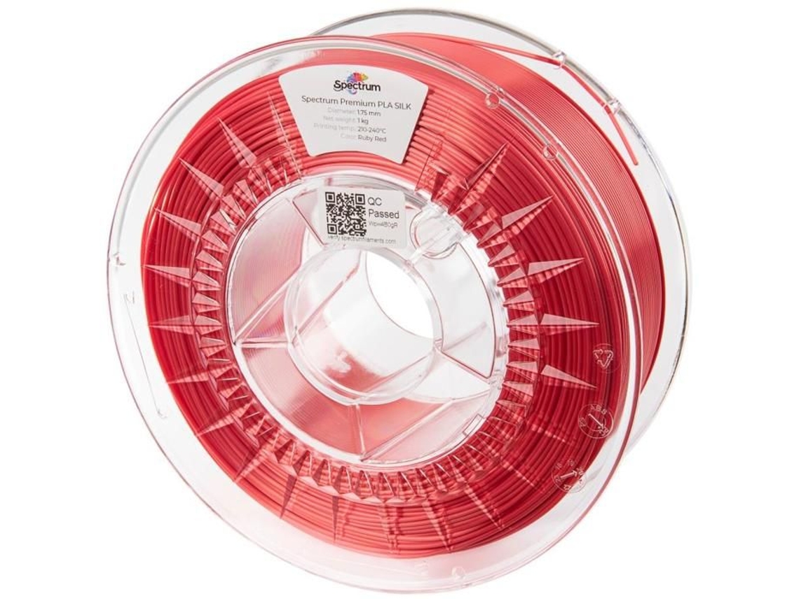 Filamento Spectrum Silk Pla 1,75mm Vermelho Rubi 1kg