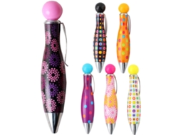 Conjunto De 6 Mini Canetas Esferográficas Stobok, Tinta Coloridas,