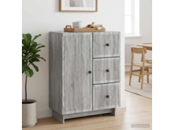 Vidaxl Buffet Sonoma Cinzento 66 X 34,5 X 90 Cm Derivados De Madeira