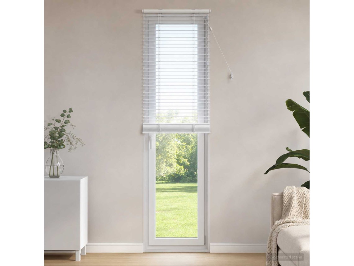 Vidaxl Cortina Veneziana Branco 65 X 250 Cm 35 Mm