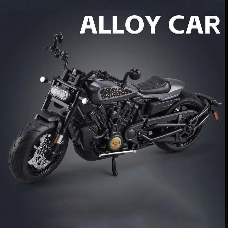 (cinza) Escala 1:12 - Miniatura De Motocicleta Em Liga Metálica, Feita De Metal Fundido.