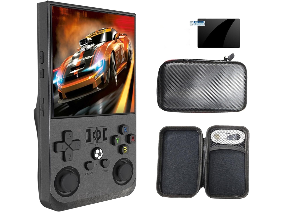 Console Portátil Retrô R36max com Mais de 18.000 Títulos Clássicos, Tela Ips de 4 Polegadas AQUAFORGE