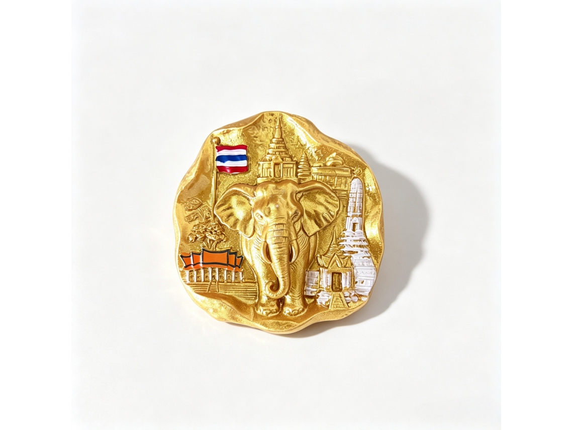 Ímãs De Geladeira Tailandeses Com Elefante, Lembrancinhas Turísticas Exclusivas, Ímãs 3d.