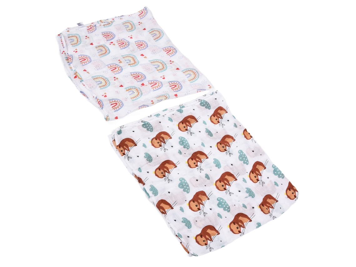 Primerox 2pcs Toalha de Banho Bebê Mussel Macia 70% Bambu+30% Algodão 120x110cm Padrão Cute Kb003 bc12bc13