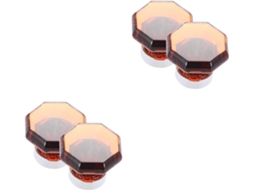 Hemoton Conjunto De 4-puxadores Porta Octogonais Cristal Artificial Para Armário, Substituição Para Móveis De Guarda