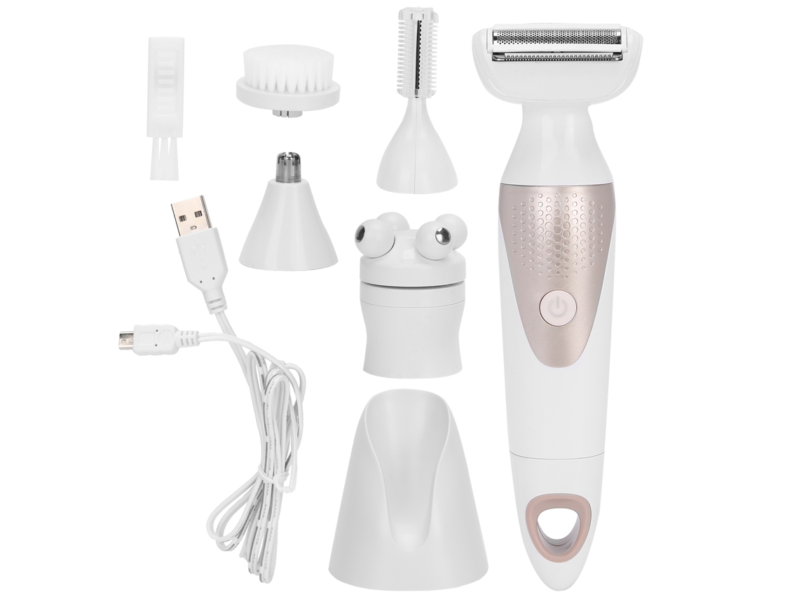 2026 depilador Eléctrico 5 em 1 para Carga Usb Recortador de Sobrancelhas Cabelo Nasal Escova de Limpeza Facial