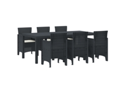 Conjunto 7 Jantar Ao Ar Livre Vidaxl Antracite Polipropileno (200 X 100 X 73 Cm)